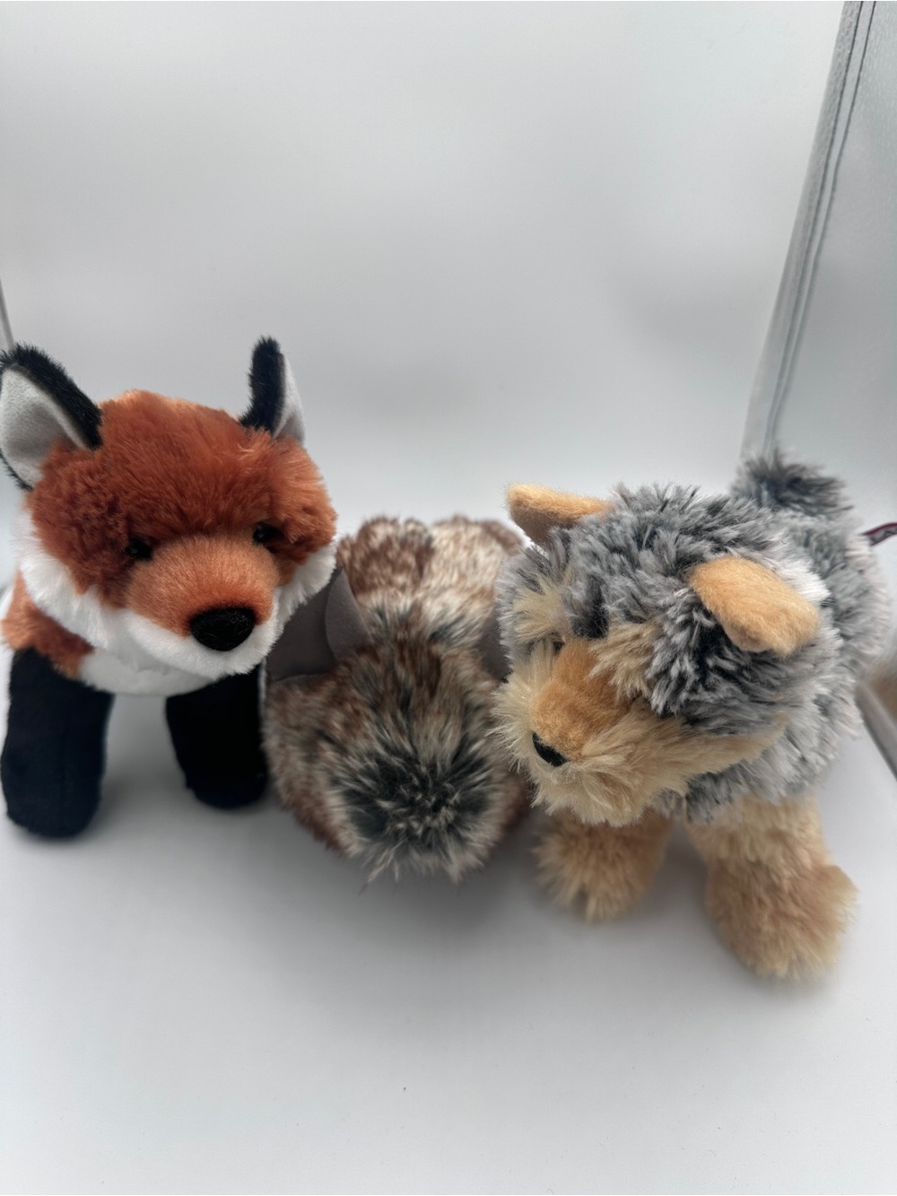 Douglas Plus Lot of 3 Yorkie Red Fox Chinchilla Quality Cuddle Creatures